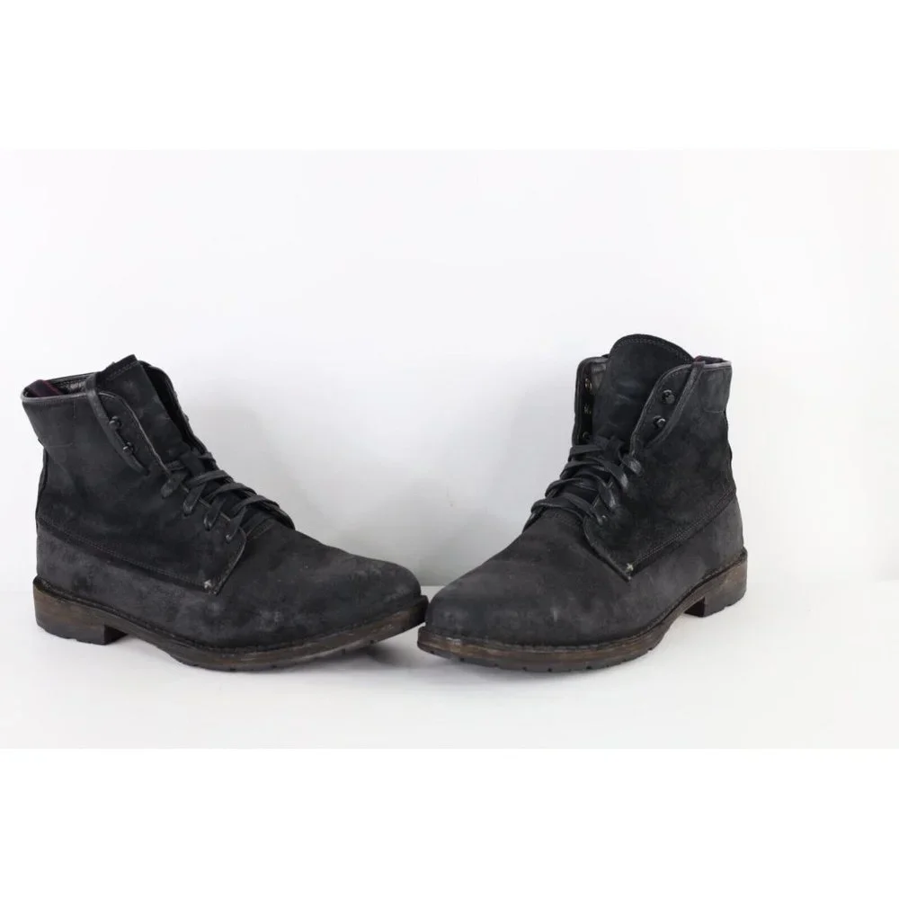Rag & Bone distressed Black Suede Crepe Sole Lace Up Boot. Made in Italy Size 42 rag & bone Women main image 3